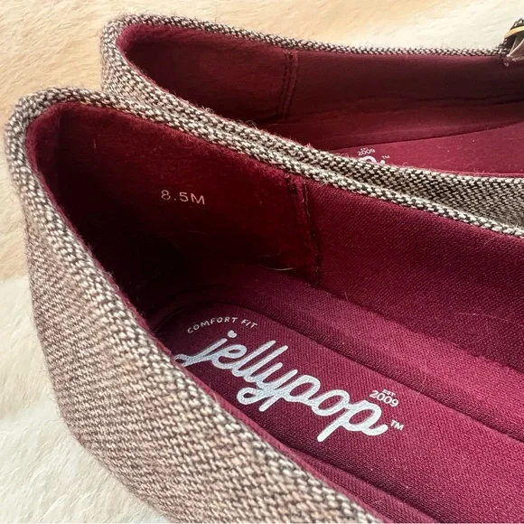 Jellypop Women's Tweed Mary Jane Flats - Picture 2 of 8